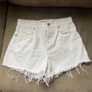 Reformation White Charlie High Rise Shorts US 24